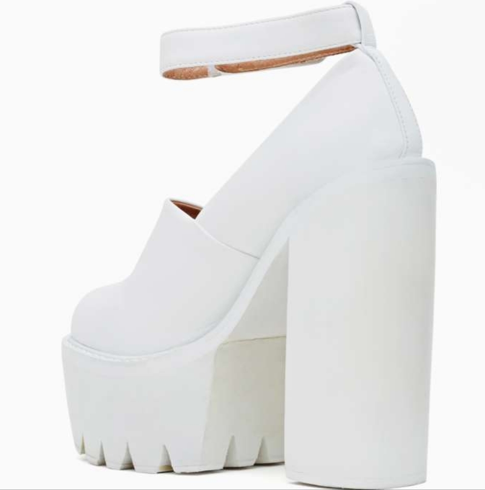 Jeffrey Campbell White Platform Shoes - Picture 4 of 5